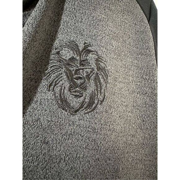 Nike Golf Dri fit mens gray black sweatshirt lion head logo 1/4 zip XL. #27-0689 - Picture 4 of 7